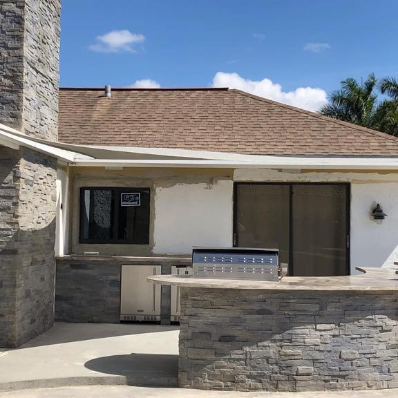 Outdoor kitchen and bar